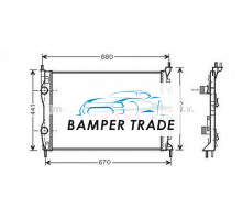 Радиатор двигателя Nissan Qashqai I (2006–2010) AVA DNA2278