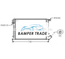 Радиатор CITROEN BERLINGO 1.9 D 02 98-10 98