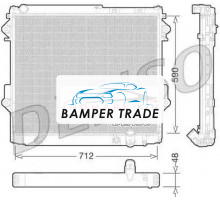 Радиатор двигателя DENSO DRM50075 на Toyota Land Cruiser 200 Series (2007–2012)