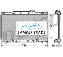 Радиатор охлаждение двигателя DENSO DRM40012 на Honda CR-V II (2001–2004)