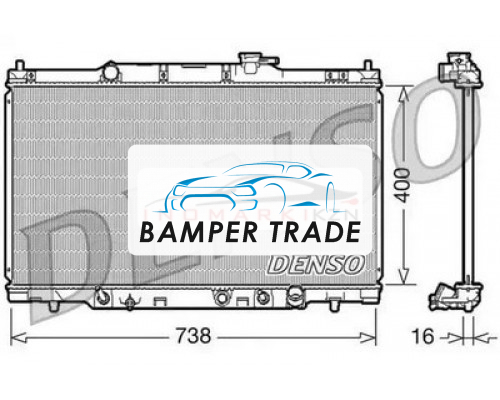 Купить Радиатор охлаждение двигателя DENSO DRM40012 на Honda CR-V II (2001–2004) в Казани