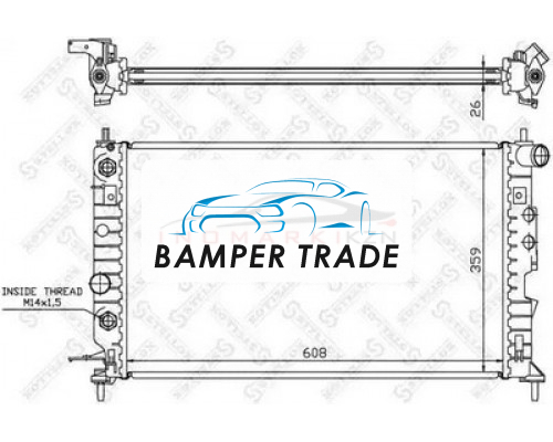 Заказать Радиатор охлаждение двигателя STELLOX 1025099SX на Opel Vectra B (1995–1999) в Казани