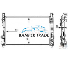 Радиатор MB W169 1.5 2.0 1.6D 1.7D 04-