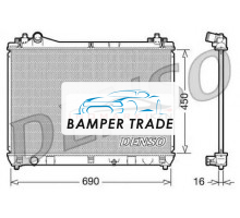 Радиатор охлаждение двигателя DENSO DRM47016 на Suzuki Grand Vitara III (2005–2008)